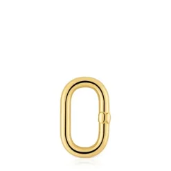 Anilla mediana con baño de oro 18 kt sobre plata Hold Oval^TOUS New