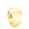 Anillo abombado con baño de oro 18 kt sobre plata Basics^TOUS Online