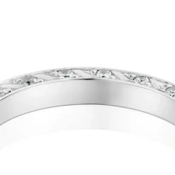 Anillo alianza de boda de oro blanco y diamantes 2,5 mm Alianzas^TOUS