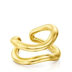 Anillo con baño de oro 18 kt sobre plata Hav^TOUS Hot