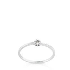Anillo de oro blanco con diamantes Diamonds^TOUS Clearance