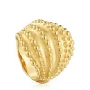 Anillo grande con baño de oro de 18 kt sobre plata Grain^TOUS Discount