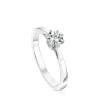 Anillo rosetón pequeño de oro blanco y diamantes 0.10ct Les Classiques^TOUS Sale