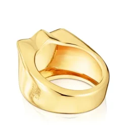 Anillo sello tulipa con baño de oro 18 kt sobre plata Sweet Dolls^TOUS Discount
