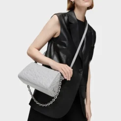 Bolso grande de piel gris Greta^TOUS Hot