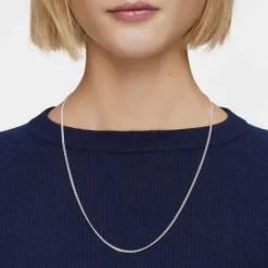 Cadena mediana de plata cordón, 60 cm Chain^TOUS