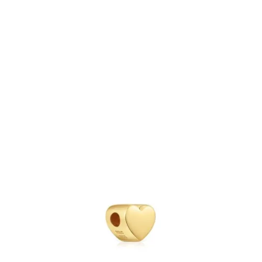 Charm 1950 corazón con baño de oro 18 kt sobre plata y rodolitas^TOUS Hot