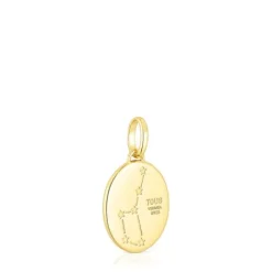 Colgante Aries con baño de oro 18 kt sobre plata, nácar y topacios Horoscope^TOUS Discount