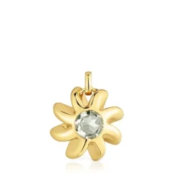 Colgante con baño de oro 18 kt sobre plata y prasiolita Galia^TOUS Online
