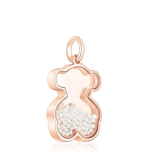 Colgante con baño de oro rosa 18 kt sobre plata y perlas Areia^TOUS Sale
