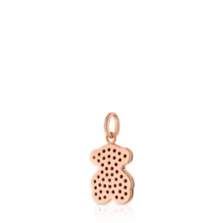 Colgante con baño de oro rosa 18 kt sobre plata motivo oso Motif^TOUS Clearance