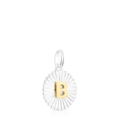 Colgante medalla letra B bicolor Alphabet^TOUS New