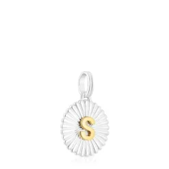 Colgante medalla letra S bicolor Alphabet^TOUS Online