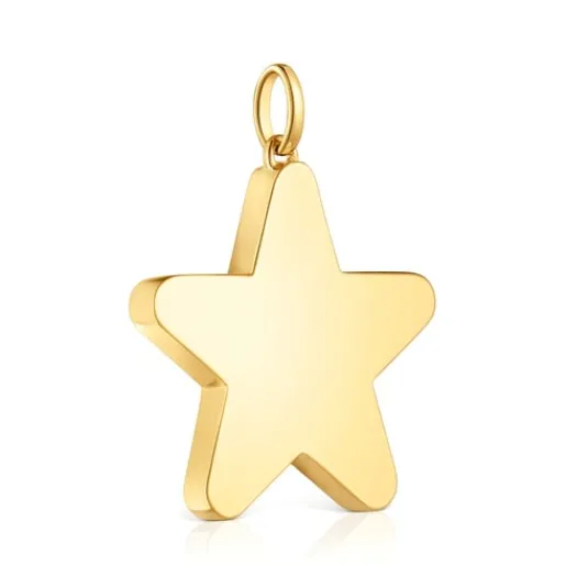 Colgante mediano estrella con baño de oro 18 kt sobre plata 27 mm Sweet Dolls^TOUS New