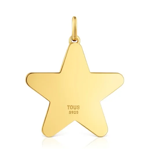 Colgante mediano estrella con baño de oro 18 kt sobre plata 27 mm Sweet Dolls^TOUS New