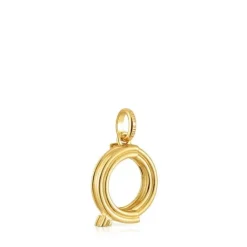 Colgante mediano letra Q con baño de oro 18 kt sobre plata Alphabet^TOUS