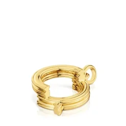 Colgante mediano letra Q con baño de oro 18 kt sobre plata Alphabet^TOUS