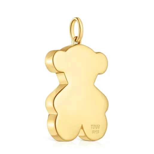 Colgante mediano oso con baño de oro 18 kt sobre plata 29 mm Sweet Dolls^TOUS