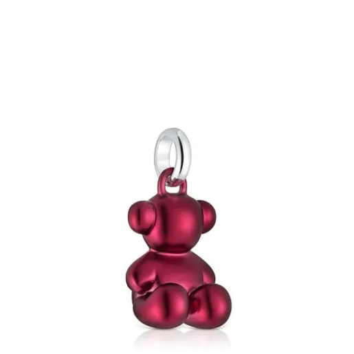 Colgante oso mediano de acero en color rojo Bold Bear^TOUS Sale