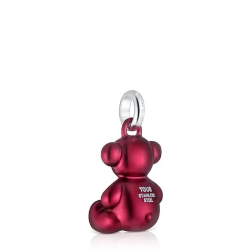 Colgante oso mediano de acero en color rojo Bold Bear^TOUS Sale