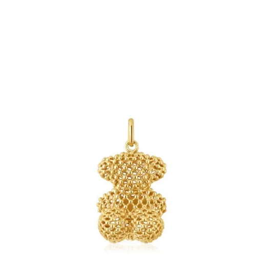 Colgante oso mediano texturizado de oro Bold Bear^TOUS Sale