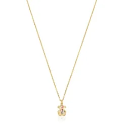 Collar con baño de oro 18 kt sobre plata y multi gemas Areia^TOUS