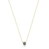 Collar con baño de oro 18 kt sobre plata y diamantes Nenufar^TOUS Hot