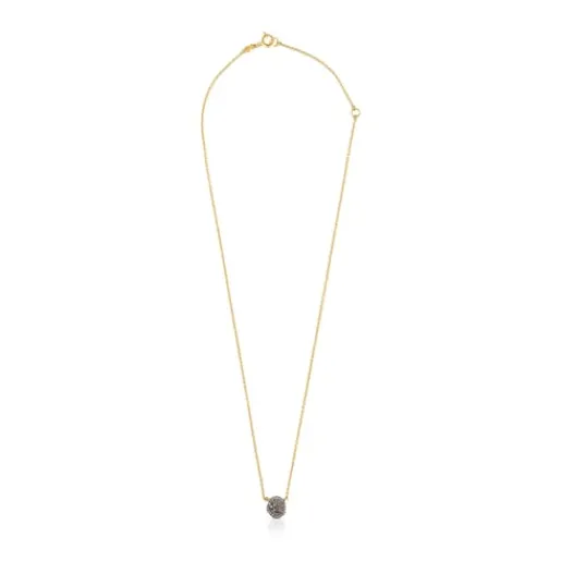 Collar con baño de oro 18 kt sobre plata y diamantes Nenufar^TOUS Hot
