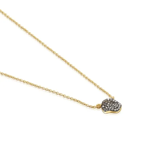 Collar con baño de oro 18 kt sobre plata y diamantes Nenufar^TOUS Hot