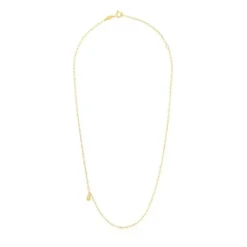 Collar con baño de oro 18 kt sobre plata y anillas ovales Bold Bear^TOUS Online