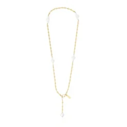 Collar con baño de oro 18 kt sobre plata y perlas cultivadas Tamara Falcó X^TOUS Online
