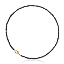 Collar con baño de oro 18 kt sobre plata y ónix 43 cm MANIFESTO^TOUS New
