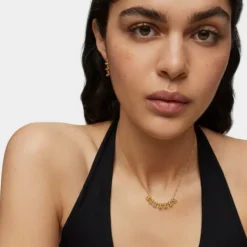 Collar corto con baño de oro 18 kt sobre plata y detalle Bold Bear^TOUS Clearance