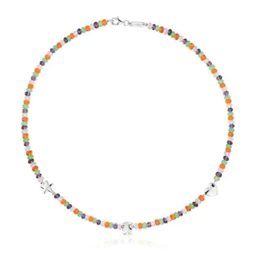 Collar corto con gemas y motivos de plata Bold Motif^TOUS Discount