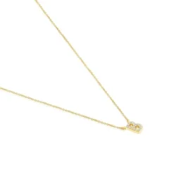 Collar corto de oro y 0,05 ct de diamantes letra B Alphabet^TOUS Sale