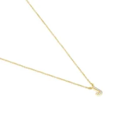 Collar corto de oro y 0,05 ct de diamantes letra J Alphabet^TOUS Clearance