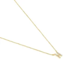 Collar corto de oro y 0,05 ct de diamantes letra H Alphabet^TOUS