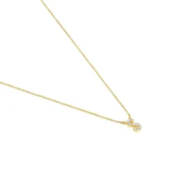 Collar corto de oro y 0,05 ct de diamantes letra S Alphabet^TOUS