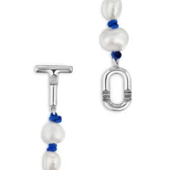 Collar de nylon azul con plata y perlas cultivadas 45 cm MANIFESTO^TOUS Outlet