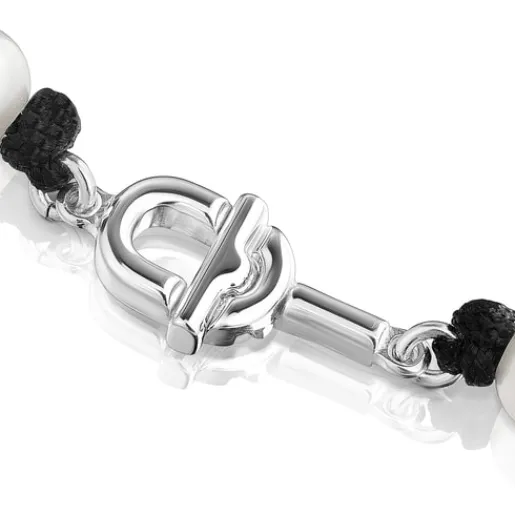 Collar de nylon negro con perlas cultivadas 50 cm MANIFESTO^TOUS Sale