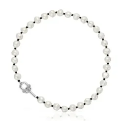 Collar de nylon negro con perlas cultivadas 44 cm MANIFESTO^TOUS Best