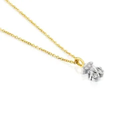 Collar  de oro blanco y diamantes Puppies^TOUS Online