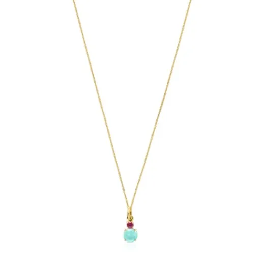 Collar de con amazonita y rubí Mini Ivette^TOUS Outlet