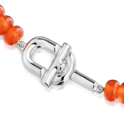 Collar de y calcedonia tratada naranja MANIFESTO^TOUS Hot