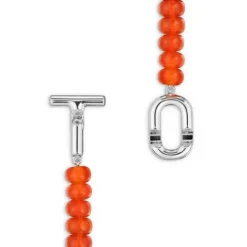 Collar de y calcedonia tratada naranja MANIFESTO^TOUS Hot