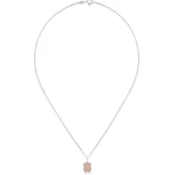 Collar de y cuarzo rosa facetado Color^TOUS