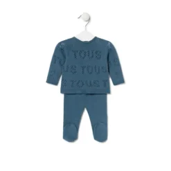 Conjunto de punto de bebé Tricot logo azul^TOUS Online