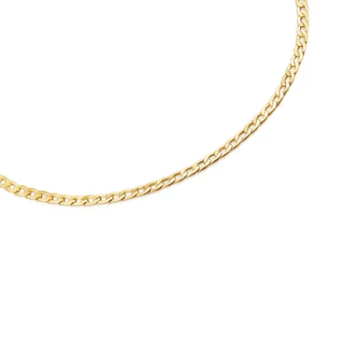 Gargantilla barbada con baño de oro de 18 kt sobre plata Chain^TOUS New