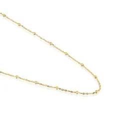 Gargantilla con baño de oro de 18 kt sobre plata con bolas intercaladas 60 cm Basics^TOUS Clearance