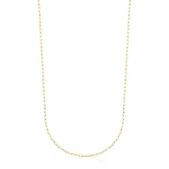 Gargantilla con baño de oro 18 kt sobre plata y anillas ovales, 60 cm Chain^TOUS New